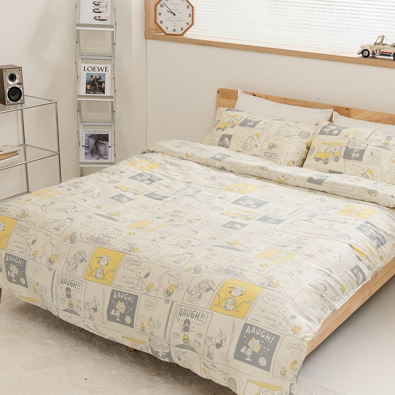 Peanuts Snoopy 100% Tencel cotton dual-use quilt cover double-Snoopy genuine Tencel - Bedding - Other Materials Multicolor