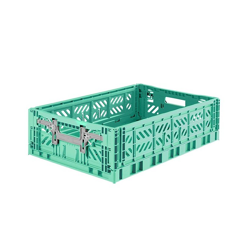 Turkey Aykasa Folding Storage Basket (L15)-Mint Green - กล่องเก็บของ - พลาสติก 