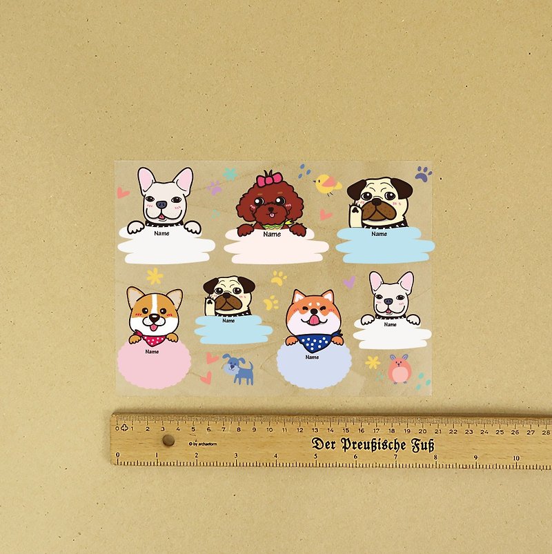 Iron-on- Dogs - Stickers - Other Materials Multicolor
