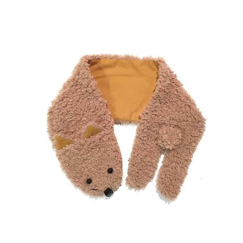 Muffler of the dog cat   Orange camel - Baby Accessories - Cotton & Hemp Orange