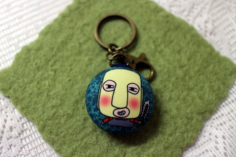 Play not tired _ Macaron key ring / ornaments (bad guy series _ The Texas Chainsaw) - Keychains - Polyester 