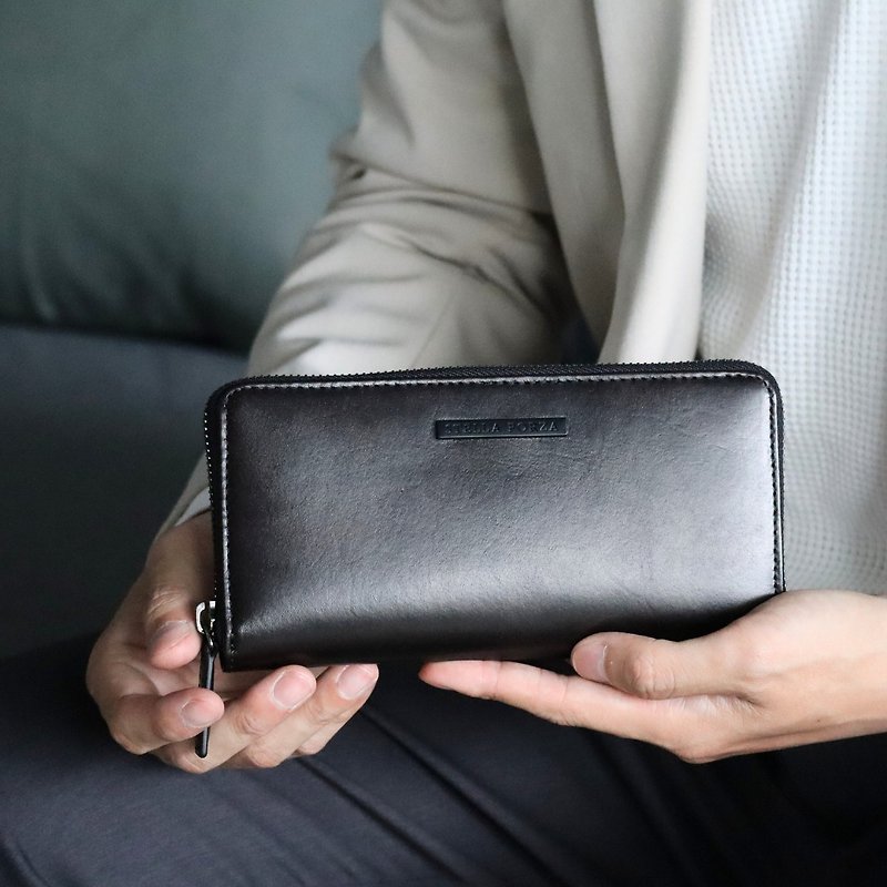 [Gift/New Product] Men's Wallet-Lethe - Wallets - Genuine Leather Black