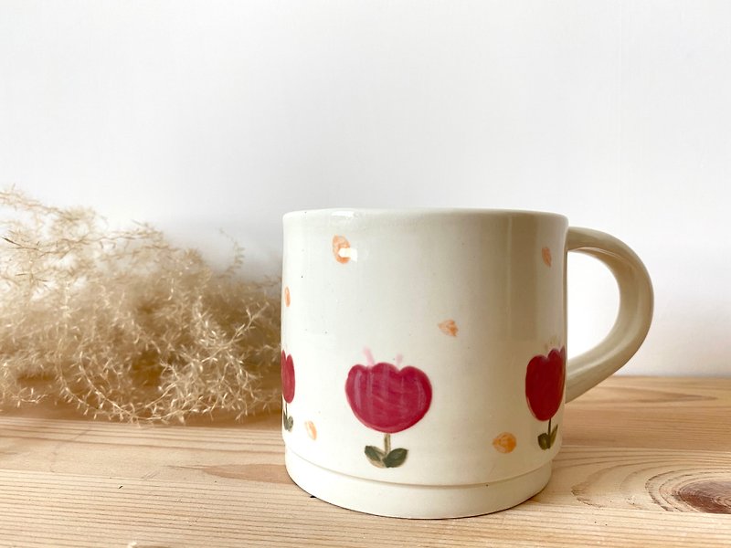 Little Flower Mark - Mugs - Pottery Red