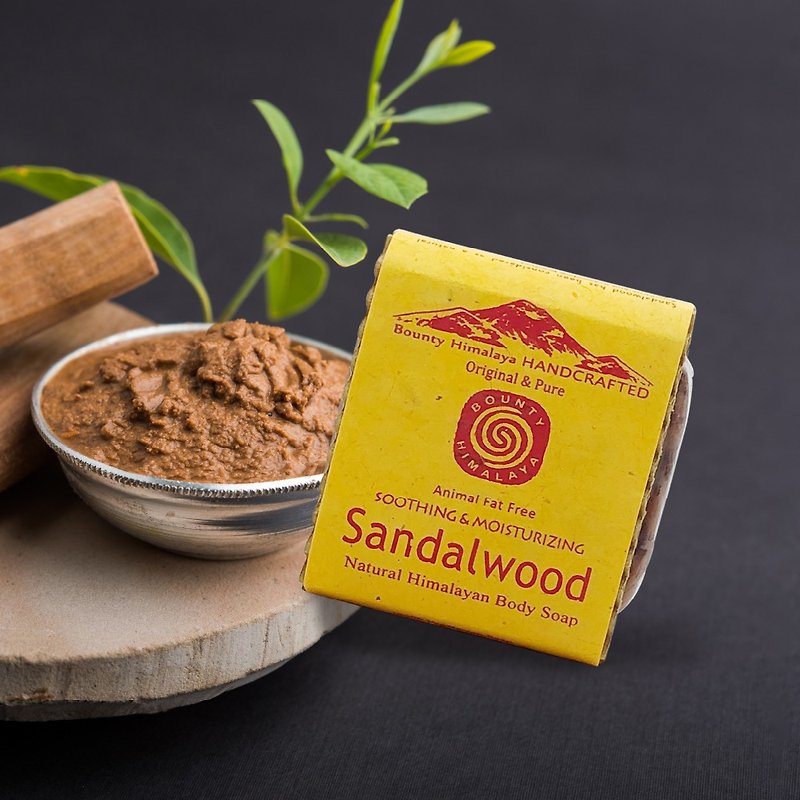 Nepalese Himalayan Treasure Sandalwood Anti-Aging Skin Care and Hair Soap 100g - Soap - Other Materials Yellow