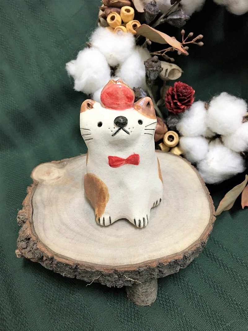 New Year's Fortune Cat Series - Full House Cat - Items for Display - Porcelain Multicolor