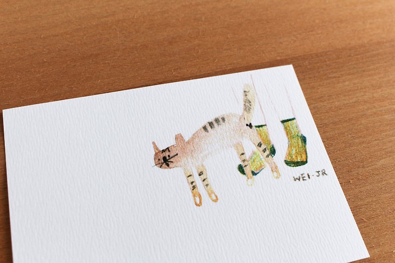 Meow daily small card love spoiled - การ์ด/โปสการ์ด - กระดาษ สีส้ม