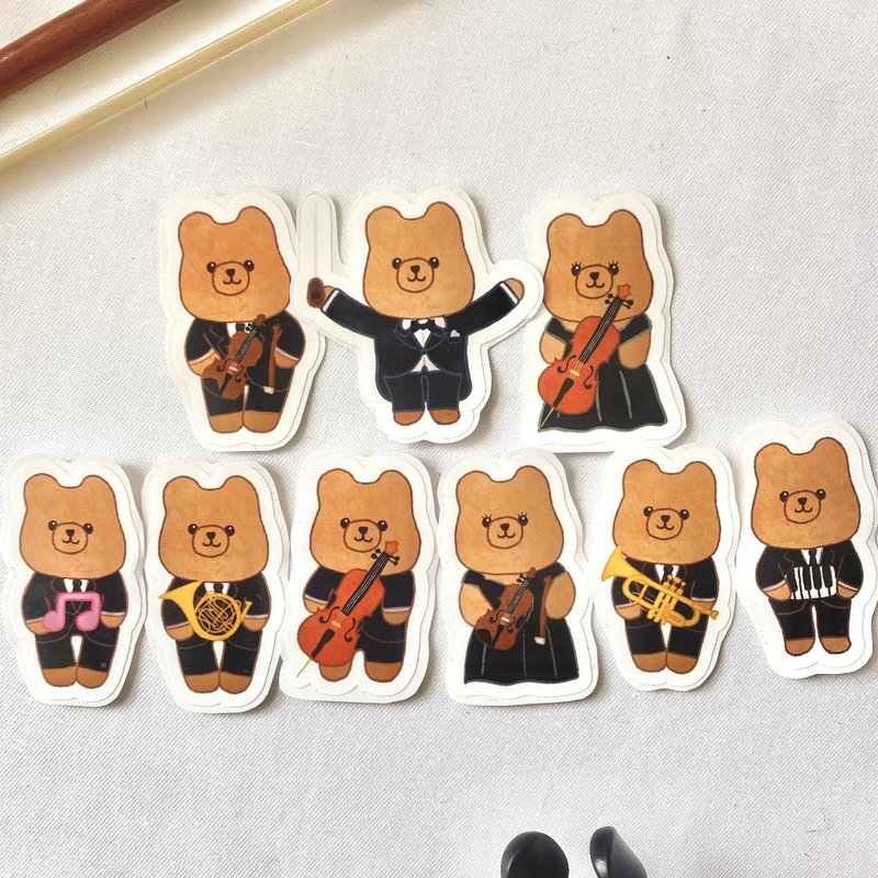 Symphony Orchestra Ringo Bear Sticker Musician Waterproof Sticker Buy 5 Get 1 Free - สติกเกอร์ - วัสดุกันนำ้ 