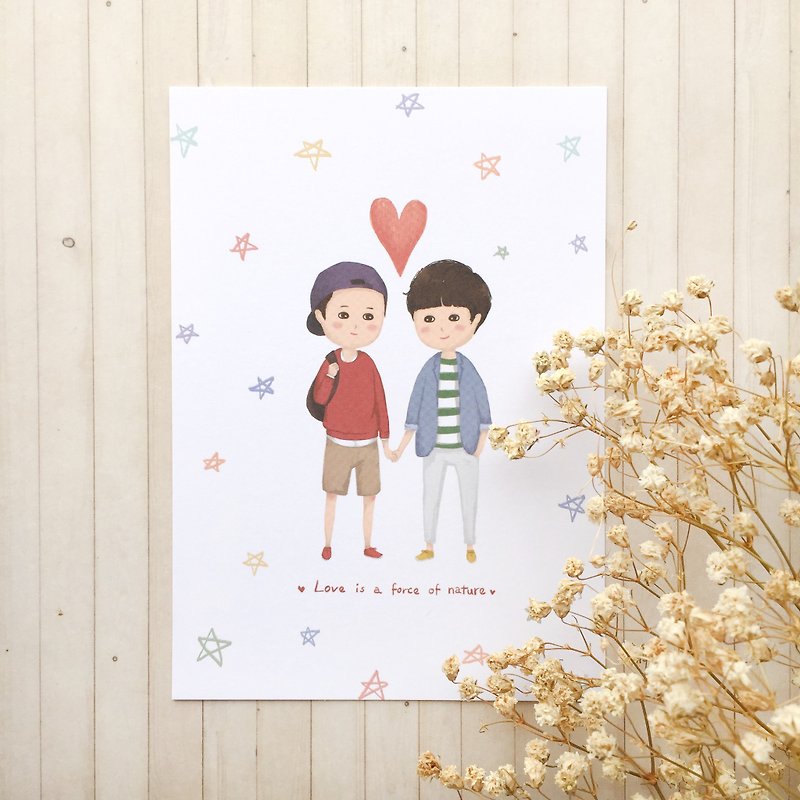 Love is a force of nature | - Cards & Postcards - Paper Multicolor