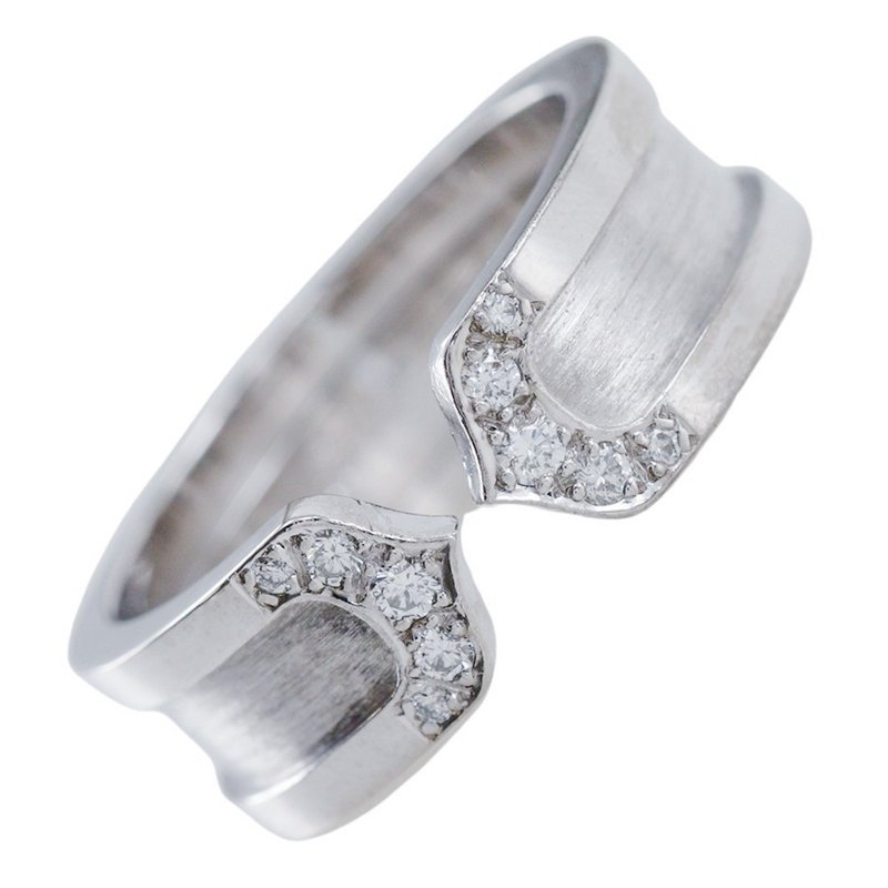 【日本直送】カルティエ CARTIER C2 11号 リング・指輪 K18WG×ダイヤモンド AF2865 約7.4g レディース【中古】 - 戒指 - 貴金屬 銀色