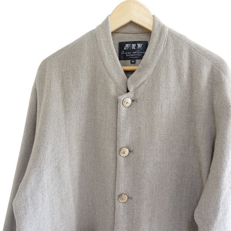 │Slowly│ vintage wool coat 7│vintage. Retro. Literature. - Men's Coats & Jackets - Wool Gray