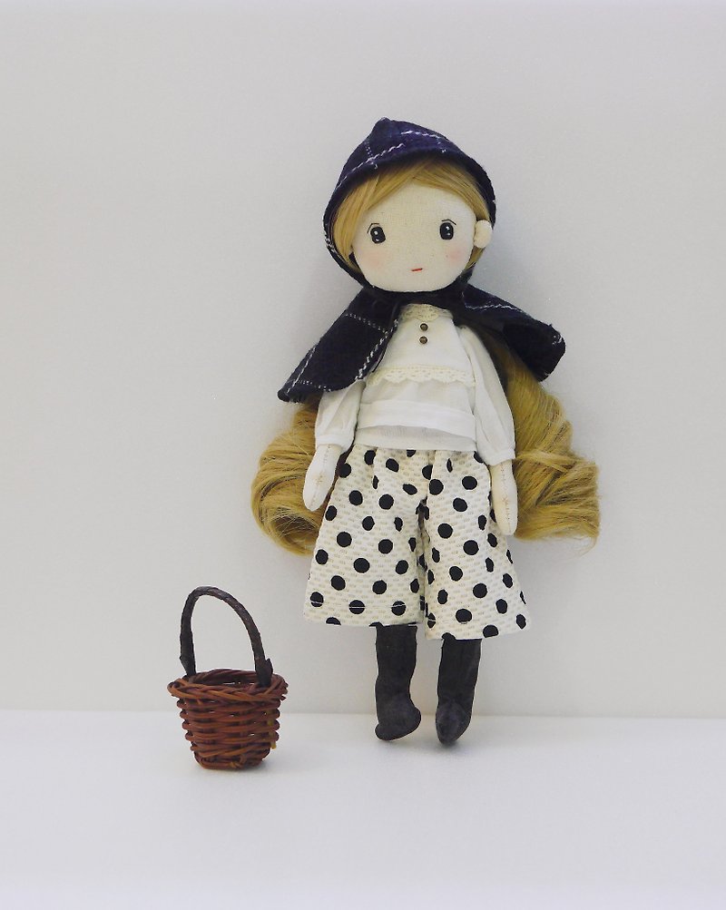 Handmade Black Riding Hood Sweet Lady - Stuffed Dolls & Figurines - Cotton & Hemp Black