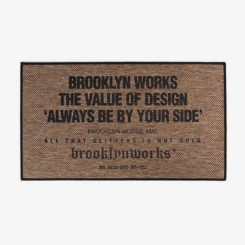 BROOKLYNWORKS 地墊/門墊 - 地墊/地毯 - 其他材質 卡其色