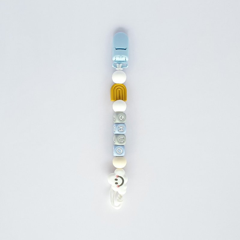 9顆 shuo- 白雲 彩虹 客製化奶嘴鏈 - 寶寶/兒童玩具/玩偶 - 其他材質 多色