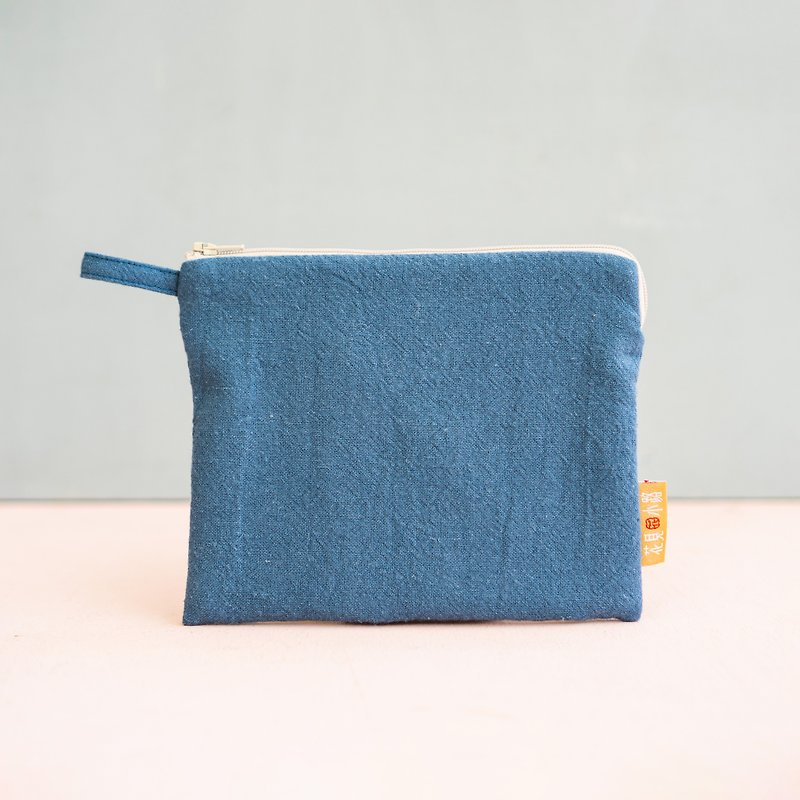 coming soon new open hand bag L - Toiletry Bags & Pouches - Cotton & Hemp Blue