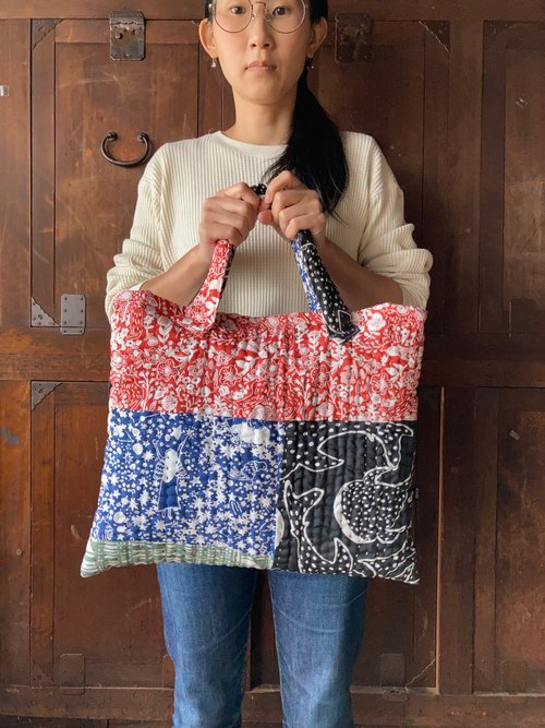 Spica pattern shop/ patchwork kilting bag of sashiko - Shop spica