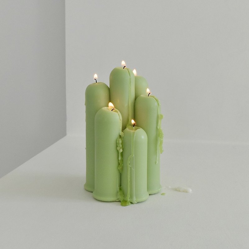 Tube Stick Candle - Green (Acacia) - 香氛蠟燭/燭台 - 環保材質 綠色