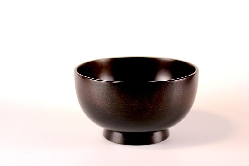 10.6cm cherry blossom bowl black slide - ถ้วยชาม - ไม้ สีดำ