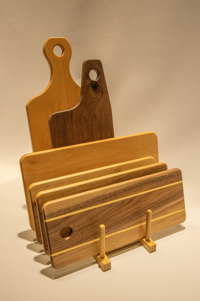 [It must be wood] Solid wood chopping board | Light food cooking board | Plating - ถาดเสิร์ฟ - ไม้ สีนำ้ตาล