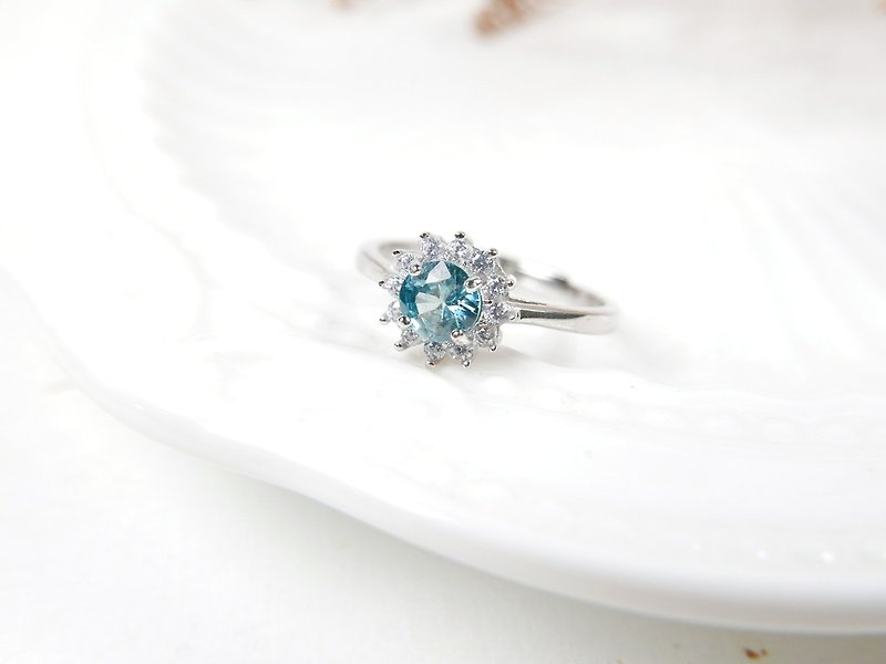 Che Phuket Letter - Pure Silver Natural Gem - General Rings - Gemstone Blue
