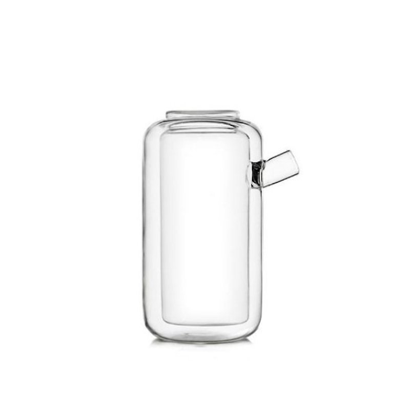 【ミラノ手吹きガラス】エマダブルガラスティーポット - ワイングラス・酒器 - ガラス 透明