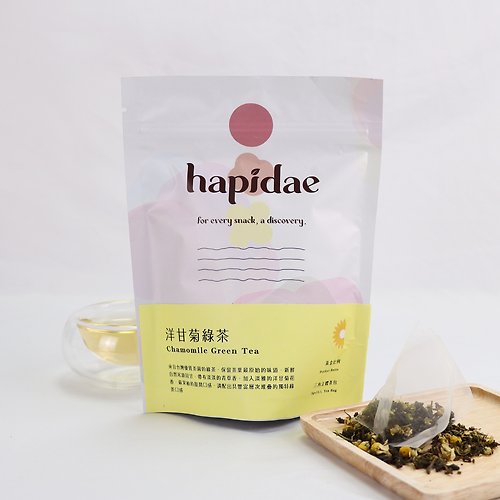 它好好 TA HAO HAO 【hapidae】洋甘菊綠茶 經典特色茶系列 花草茶(茶包/3g/15入)