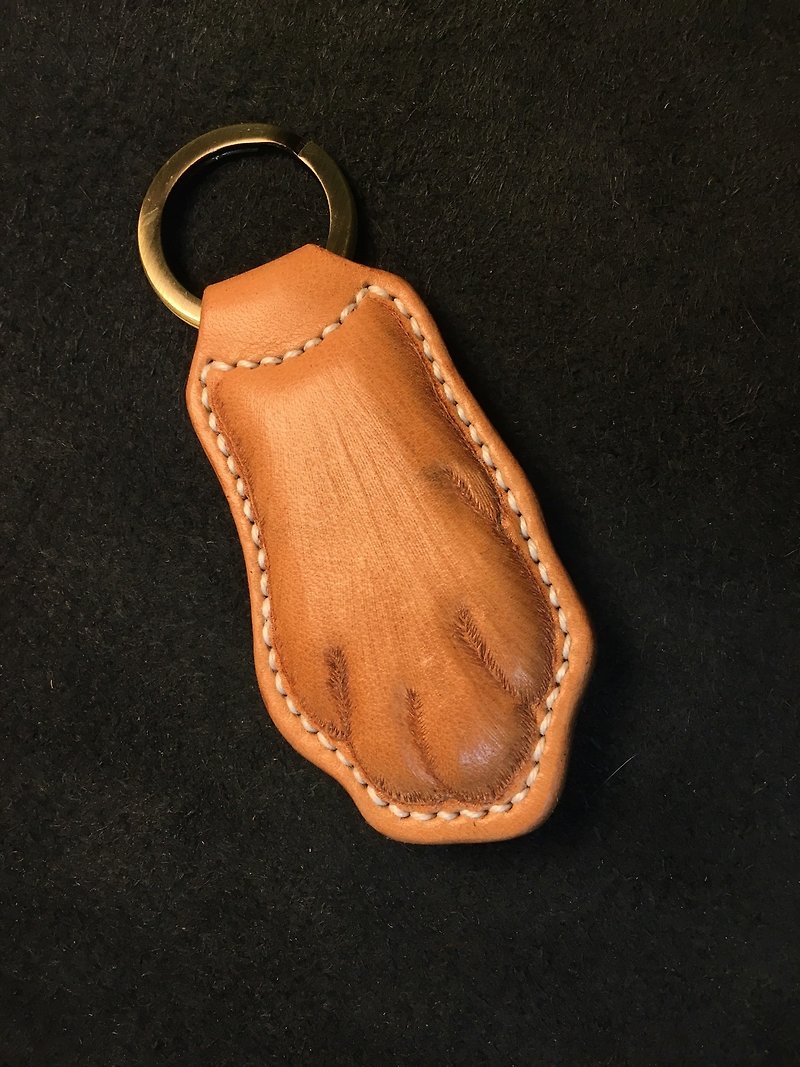 S version small orange mobile card key ring - Keychains - Genuine Leather 