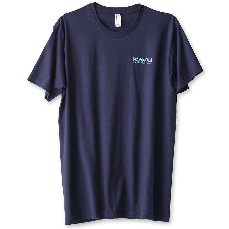 KAVU Paddler Wanted T-Shirt - เสื้อยืดผู้ชาย - ผ้าฝ้าย/ผ้าลินิน สีน้ำเงิน