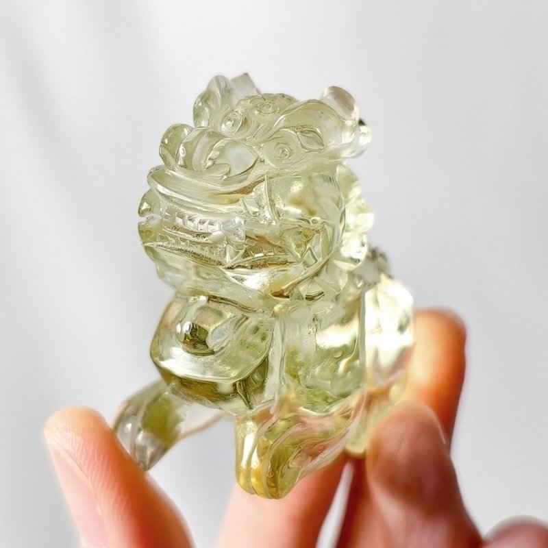 頂級 黃水晶 獅子 招財 鎮宅 風水 力量 趨吉避凶 收藏 單品 禮物 - 擺飾/家飾品 - 寶石 黃色