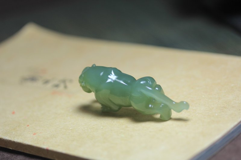 【虎符】虎符/天然和田玉手玩件/小擺件/手把件/珠寶飾品 - 擺飾/家飾品 - 玉石 綠色