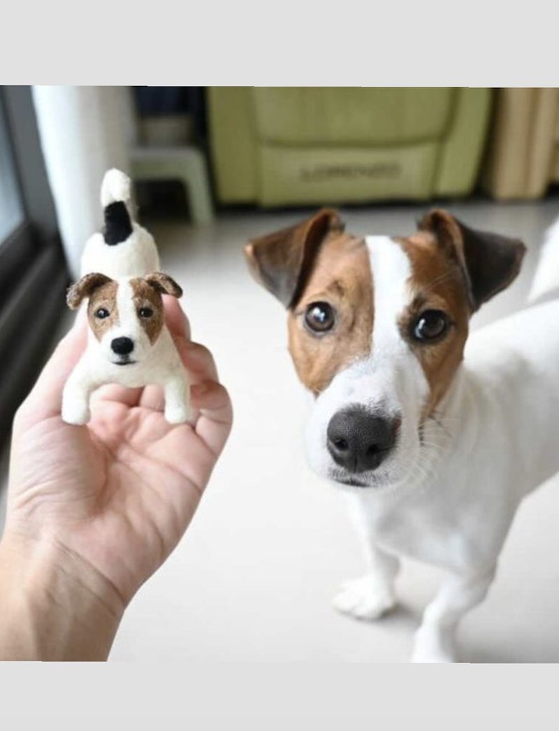 全身款擺飾客製羊毛氈-傑克羅素梗 - 編織/羊毛氈/布藝 - 羊毛 