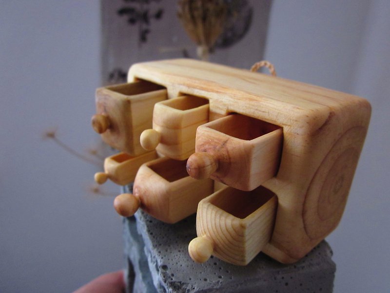 Miniature village shelf, wood carving, Wall decoration, Wood Hand Carved, Wood s - 擺飾/家飾品 - 木頭 咖啡色