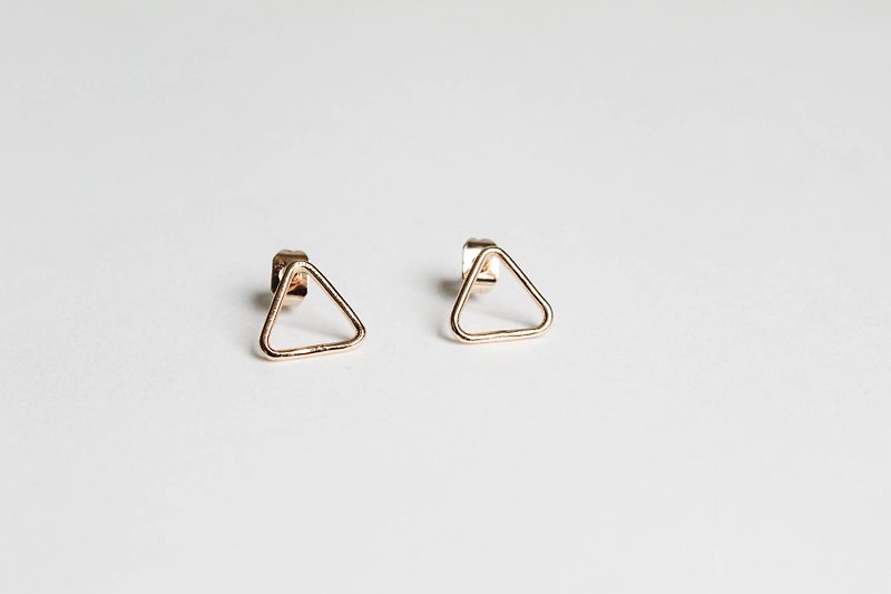 經典三角形黃銅耳環 - 耳環/耳夾 - 其他材質 
