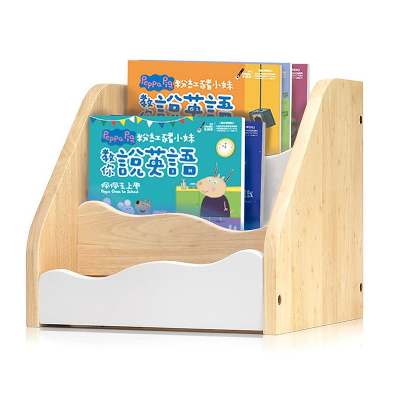 [Taiwan ilovekids] Wave dual-purpose independent bookshelf - ชั้นวาง/ตะกร้า - ไม้ สีทอง