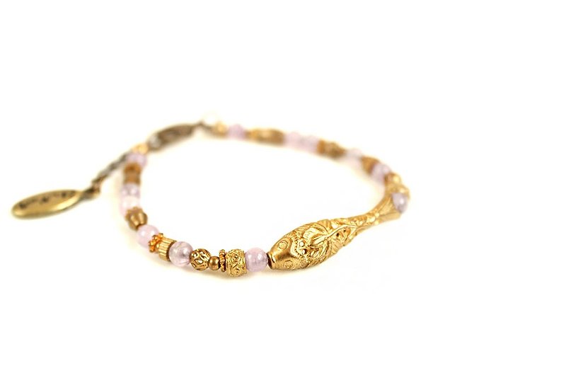 [As] hand UNA- excellent Na Lei Huang Bronze bracelet customized natural Gemstone - สร้อยข้อมือ - โลหะ หลากหลายสี