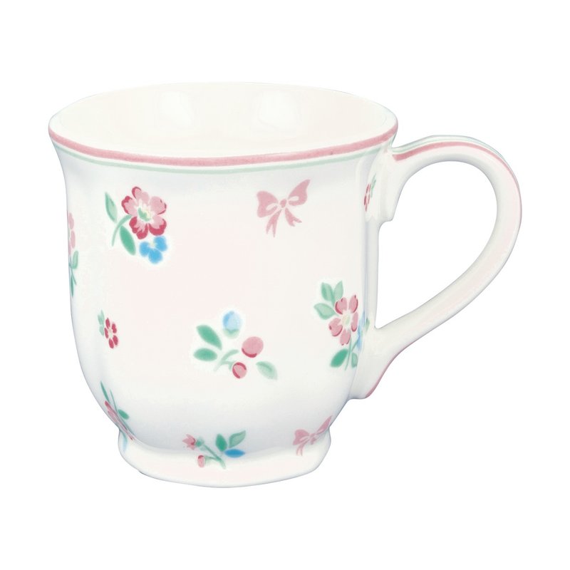 【新品】丹麥GreenGate Athea white 馬克杯 - 咖啡杯/馬克杯 - 陶 