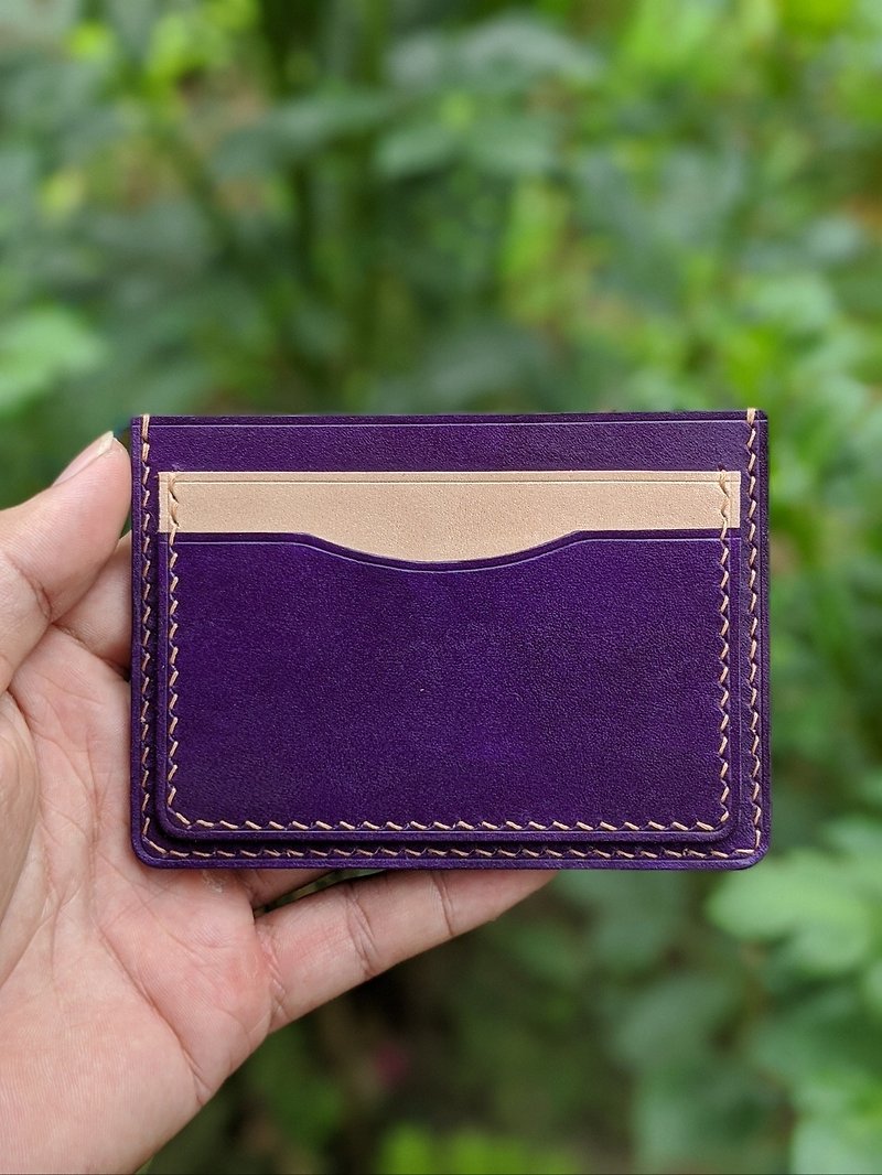 Personalized card wallet, custom card wallet, leather wallet for men women - Wallets - Genuine Leather 