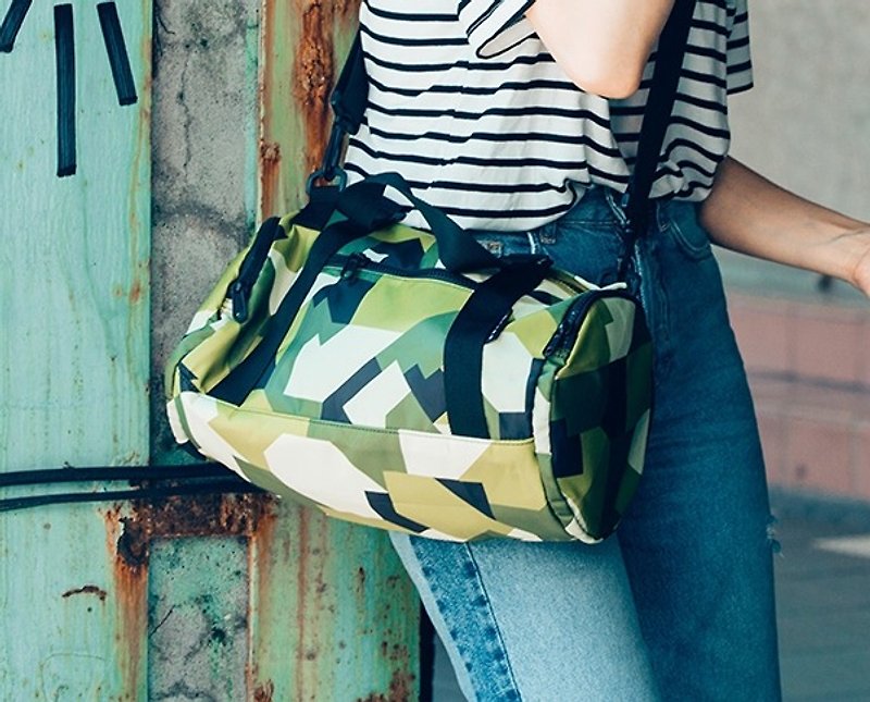 交換禮物  防潑水 型格 原創 設計 旅行 單肩包 斜背包 – 迷彩綠 - 手袋/手提袋 - 其他材質 綠色