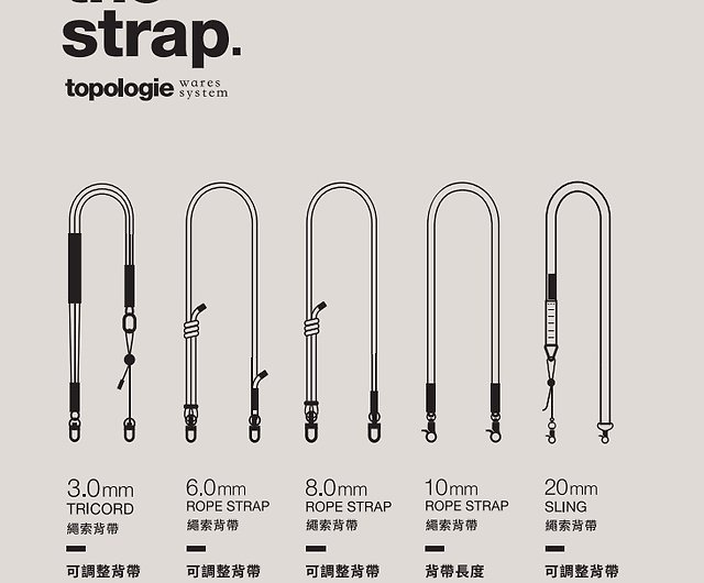 1650円 直営店に限定 モバイルアクセサリー Topologie トポロジー Wares Strap 10mm Rope ストラップ単体 5 500円