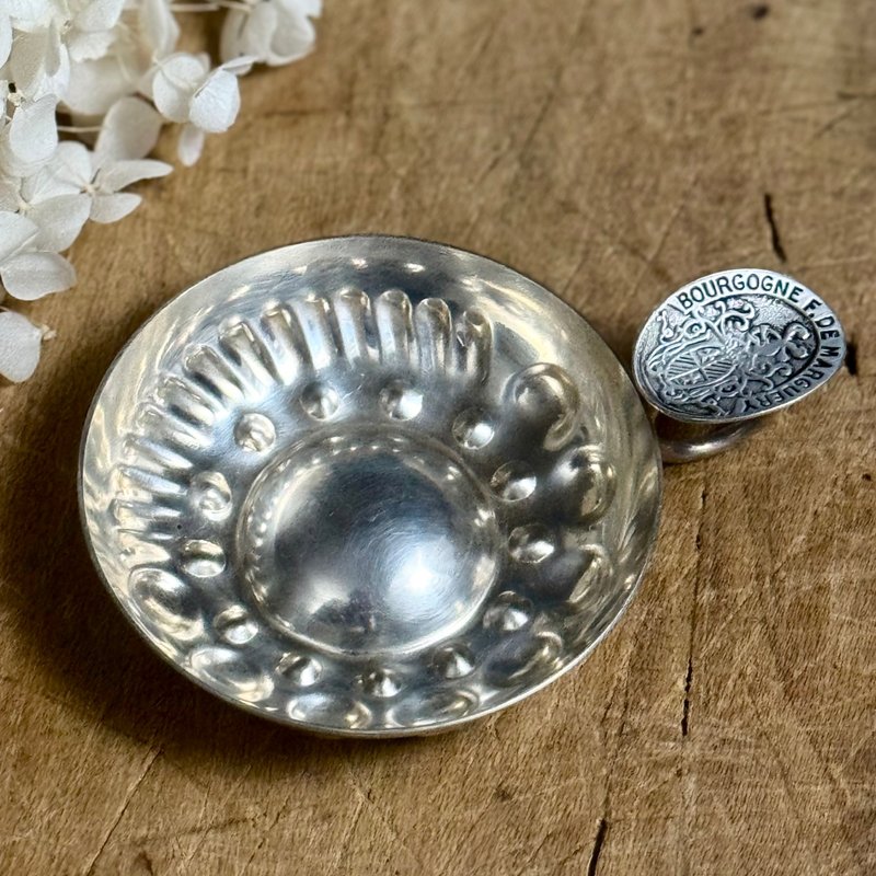 50728-法國古董鍍銀品酒碟 - 盤子/餐盤/盤架 - 銀 