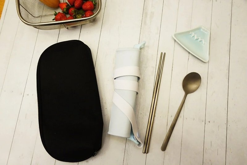 Ranuazoo Flip Food Bag Exclusive Storage Bag Can Store Household Cutlery - กล่องข้าว - วัสดุอีโค สีดำ