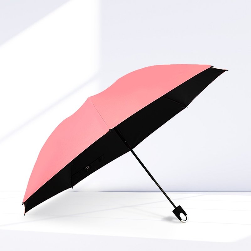 TDN收的妙降溫黑膠反向折傘_抗UV秒收傘(珊瑚粉) - 雨傘/雨衣 - 防水材質 粉紅色
