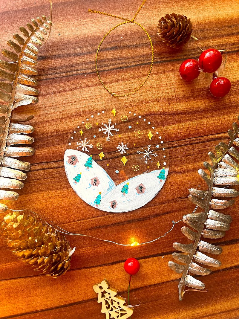 手繪丙烯聖誕裝飾 (聖誕城市) - 擺飾/家飾品 - 壓克力 多色