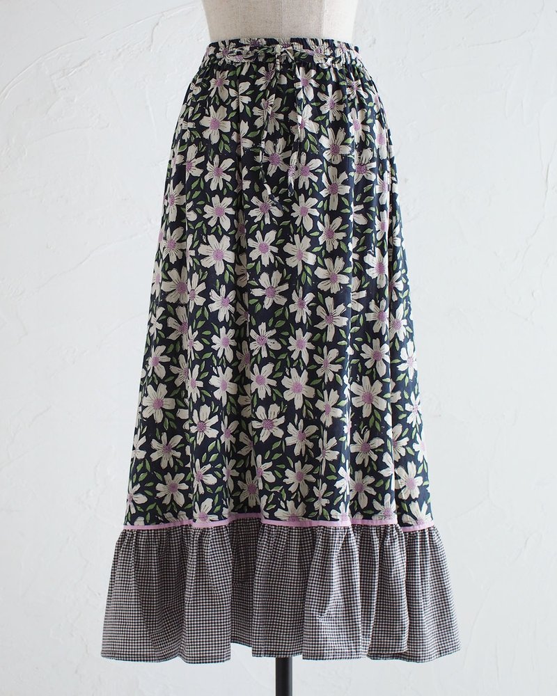 Euryops Cotton Khadi Skirt - Skirts - Cotton & Hemp Black