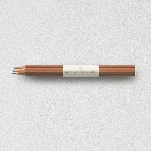 文聚 【Graf von Faber-Castell】巴西杉木鉛筆-3入 棕(原廠正貨)