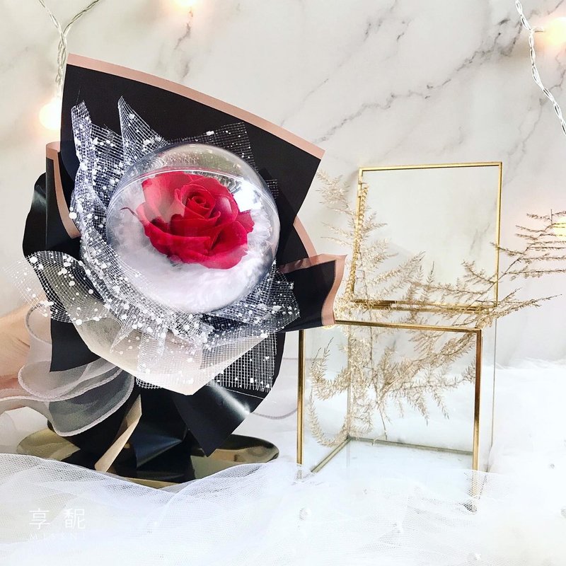 Romantic Bobo Ball Rose Preserved Bouquet/ Birthday Gift/ Graduation Gift/ Christmas Bouquet - ช่อดอกไม้แห้ง - พืช/ดอกไม้ 