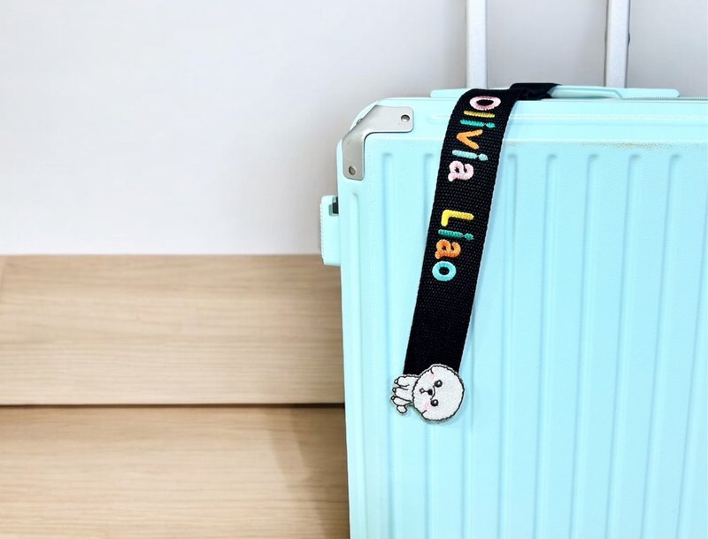 Personalized full-color name embroidered luggage streamer-Bichon Frize - Luggage Tags - Thread 