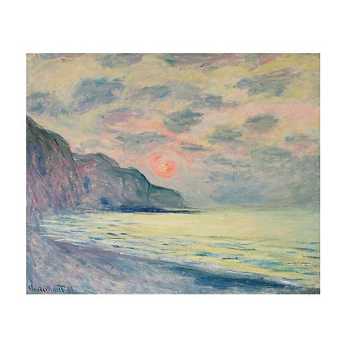 LIGHTO 光印樣 【印象派掛畫】莫內 Monet: 日落,多霧的天氣,布維爾