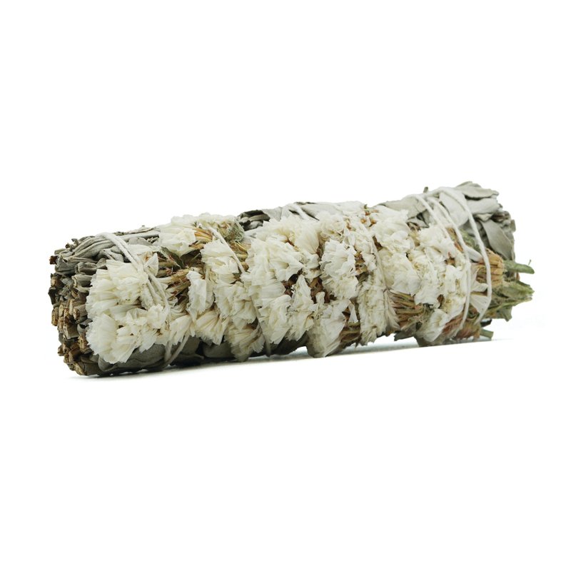 Faiza Naturals 加洲白星辰花配白鼠尾草煙薰棒 4寸 真空包裝 - 香氛/精油/擴香 - 植物．花 綠色