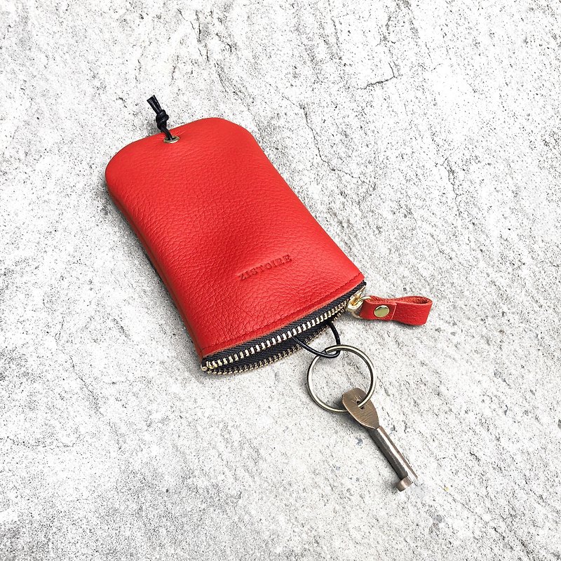 【Keys' Sweet Home / Key Case】ZiBAG-031/Red - Keychains - Genuine Leather 