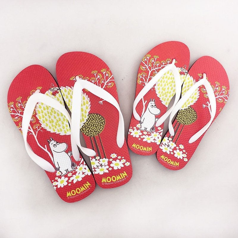Moomin 噜噜 Mi authorized-flip-flops (female / male) 01 - Women's Casual Shoes - Rubber Red